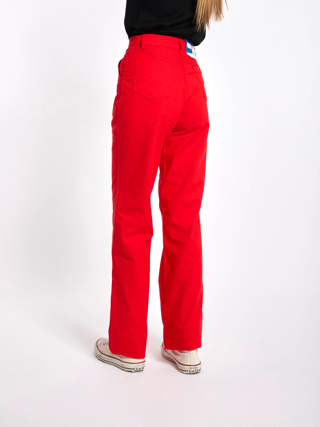 1980s Wrangler slim cut trouser in bright red
