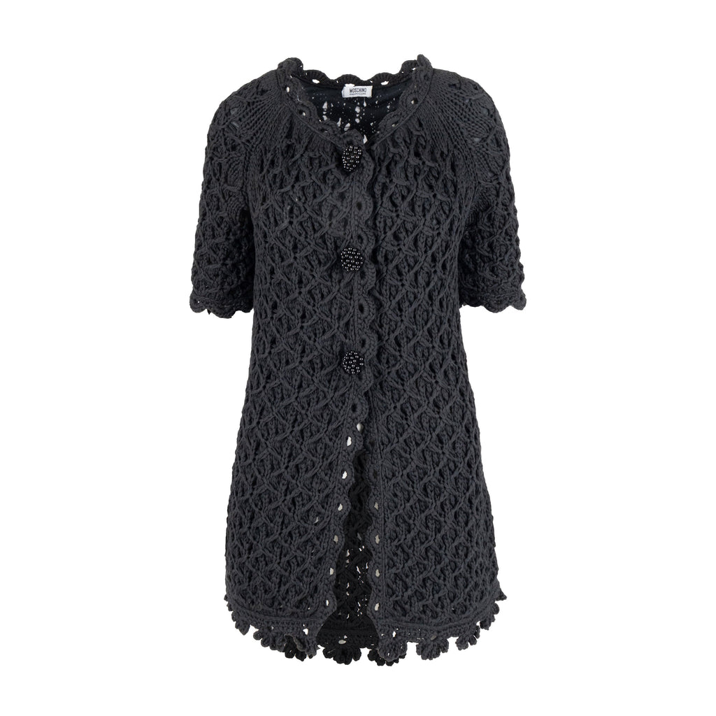 Secondhand Moschino Cheap and Chic Crochet Overcoat with Short Sleeve 