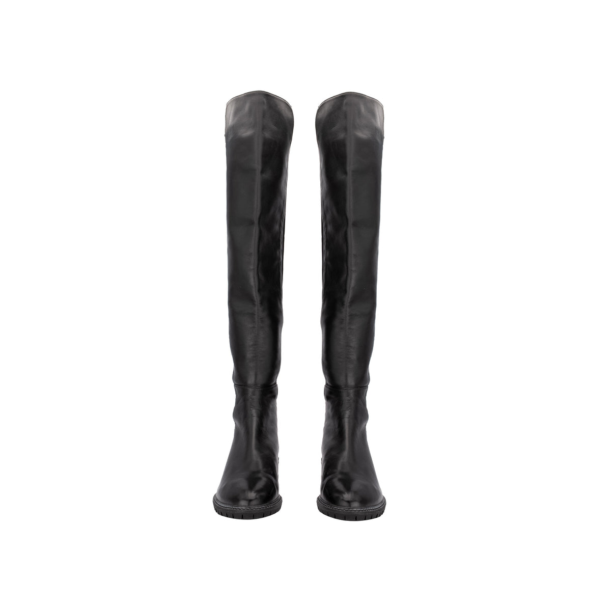 Stuart Weitzman black calf leather  slip-on knee high boots pre-ownd