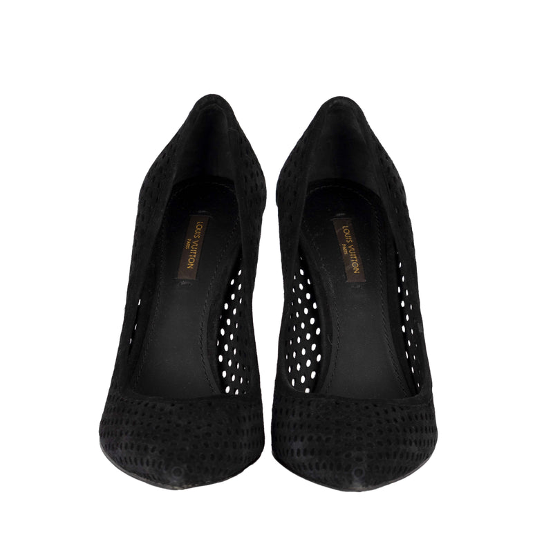 Secondhand Louis Vuitton Perforated Suede Eyeline Pumps