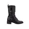 John Galliano black leather combat boot pre-owned