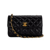 Chanel black matelassé flap leather bag pre-owned nft