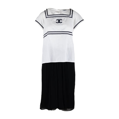 Secondhand Chanel Vintage Sailor Top and Skirt Set