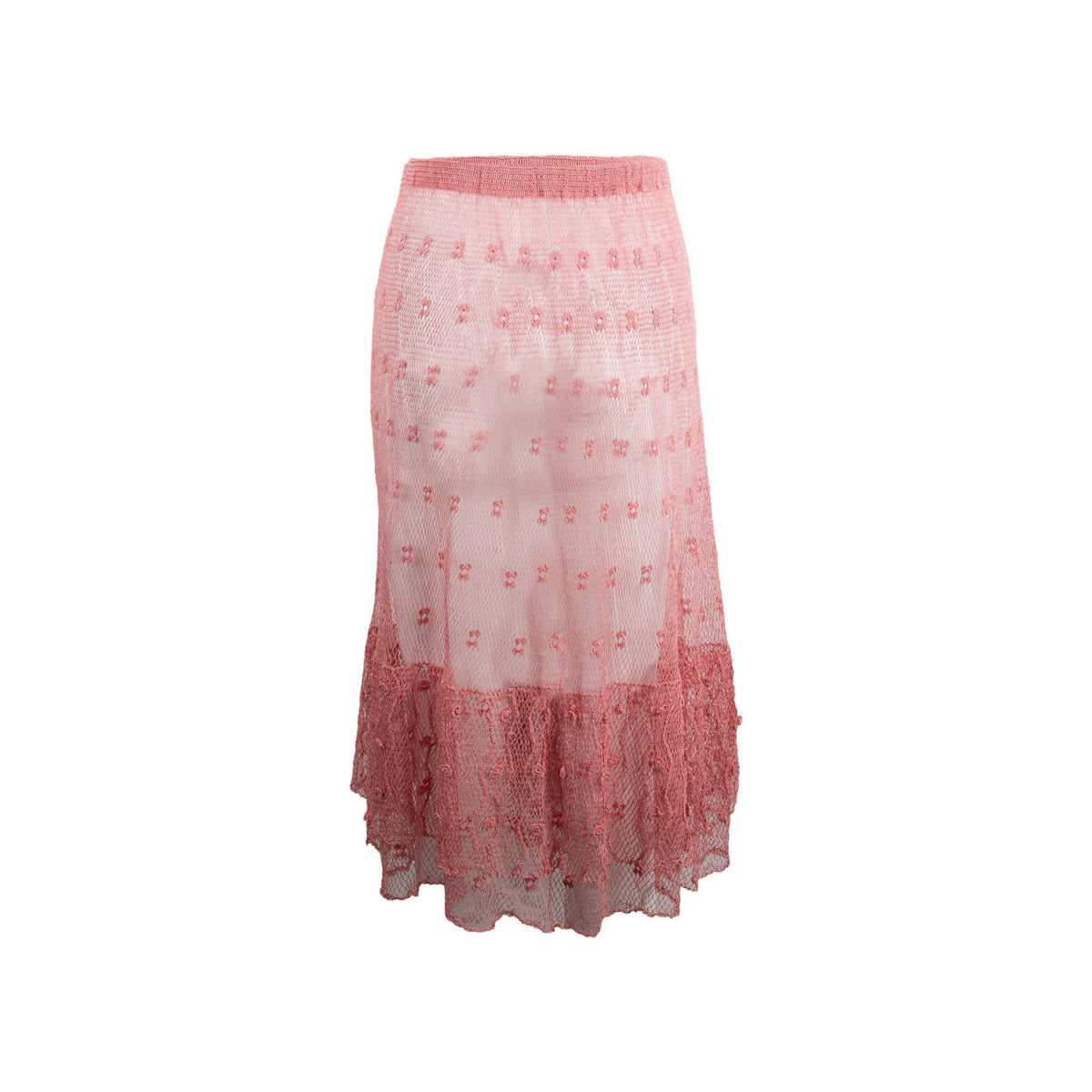 Collection Privée pink macramè skirt pre-owned