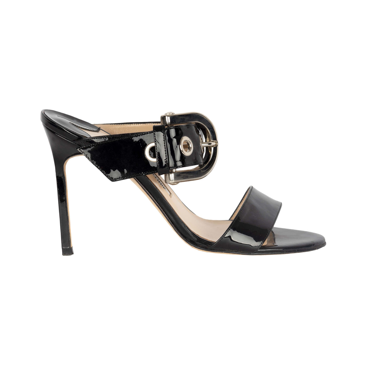 Secondhand Manolo Blahnik Patent Leather Buckle Sandals