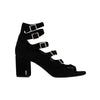 Yves Saint Laurent "2017" black suede strappy sandals pre-owned