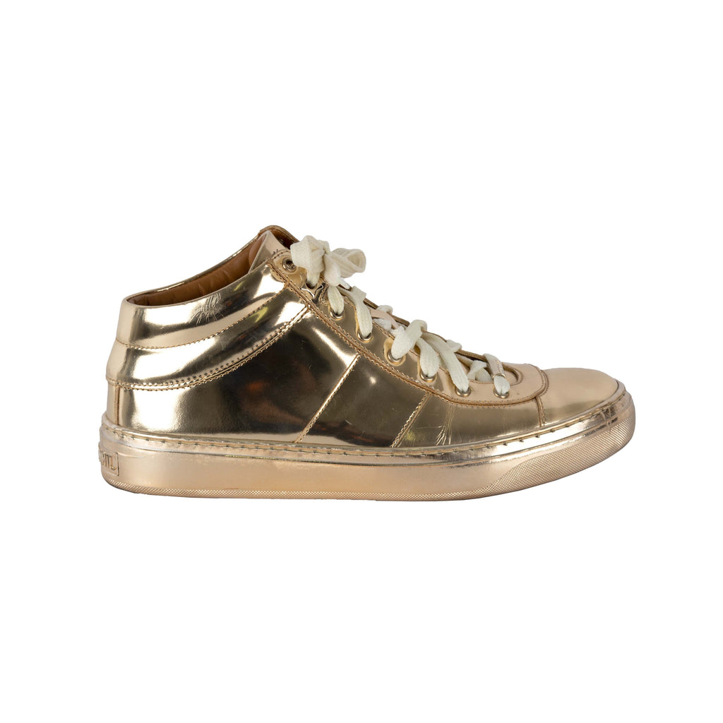 Secondhand Jimmy Choo Belgravia Metallic Gold Sneakers