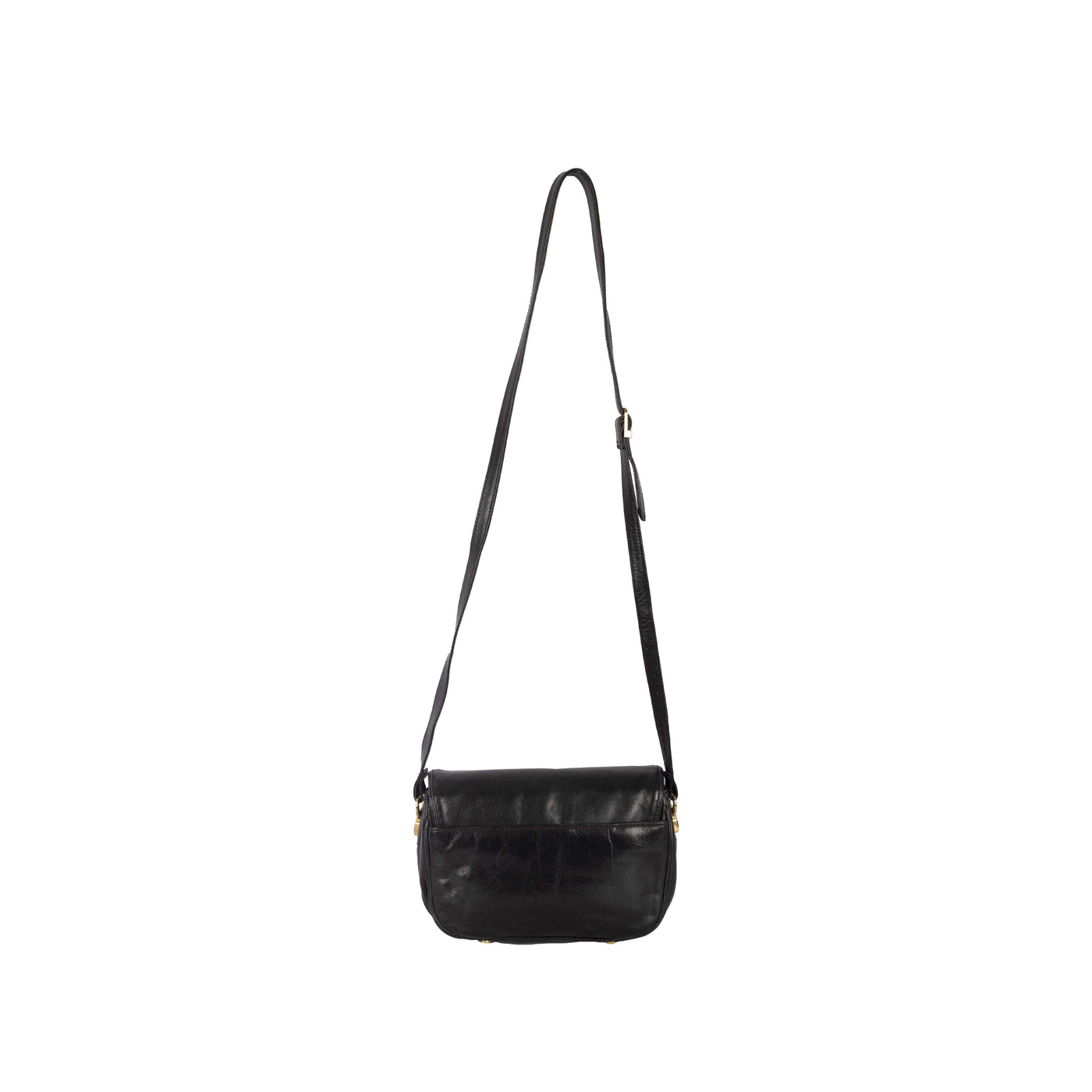 Secondhand Giorgio Beverly Hills Black Leather Crossbody Bag