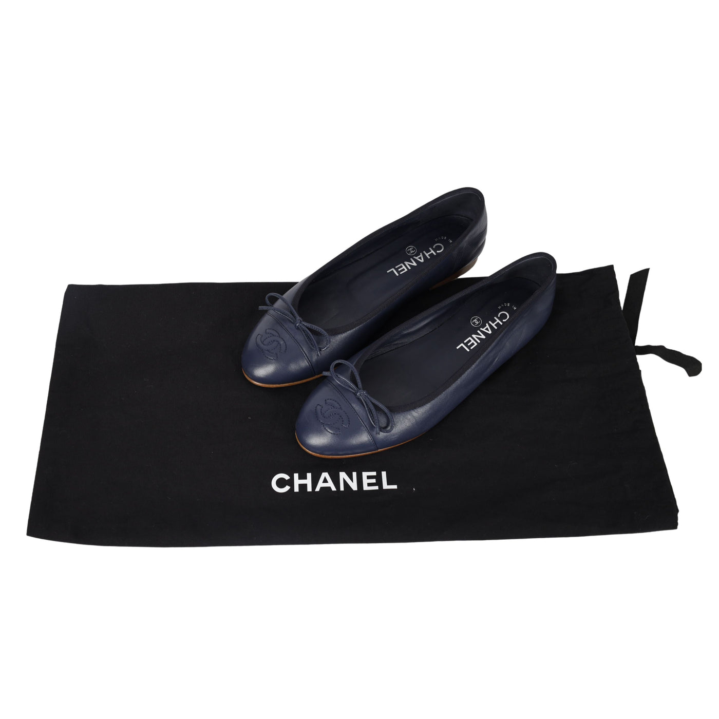 Secondhand Chanel Leather Ballet Flats 