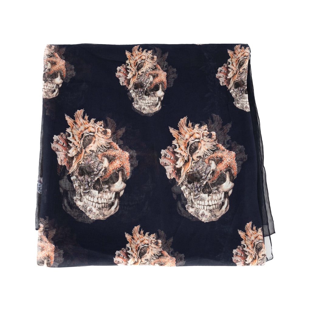 Secondhand Alexander McQueen Sheer Skull Scarf