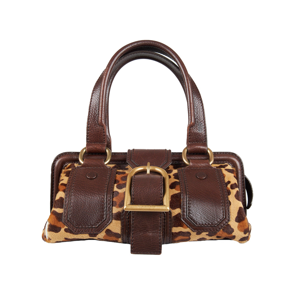 Secondhand Celine Leopard Print Ella Satchel Bag