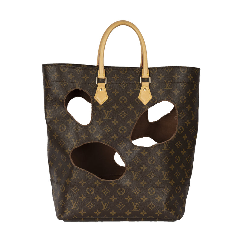 Second Hand Louis Vuitton x Comme des Garçons Burned Holes Monogram Tote bag