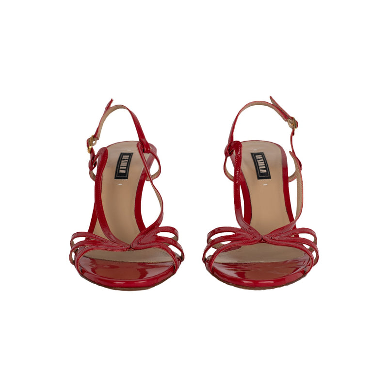 Le Silla red leather sandals shoes pre-owned