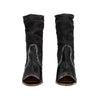Premiata black leather open toe booties pre-owned