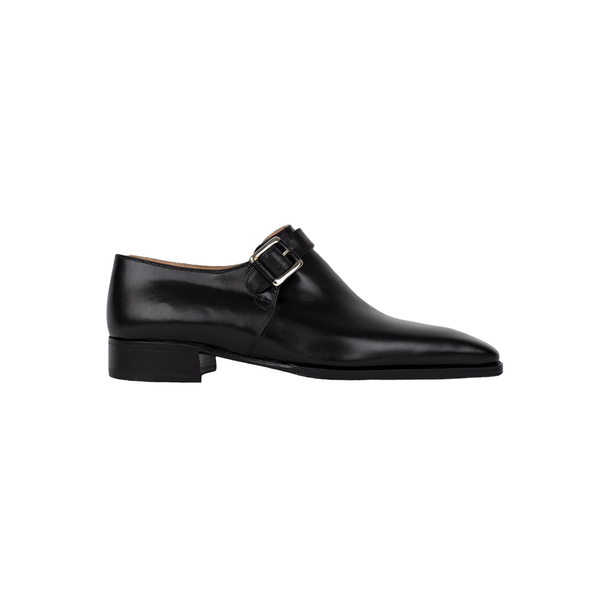 Artioli handmade black leather elegant loafer Pre-owned