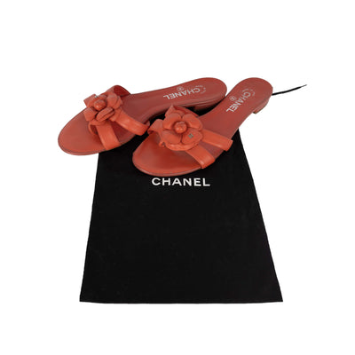 Secondhand Chanel Double Strap Camellia Sandals