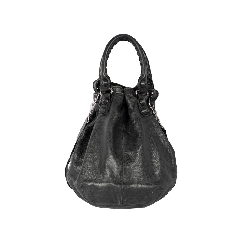 Secondhand Balenciaga Brogue Pompon Hobo Bag