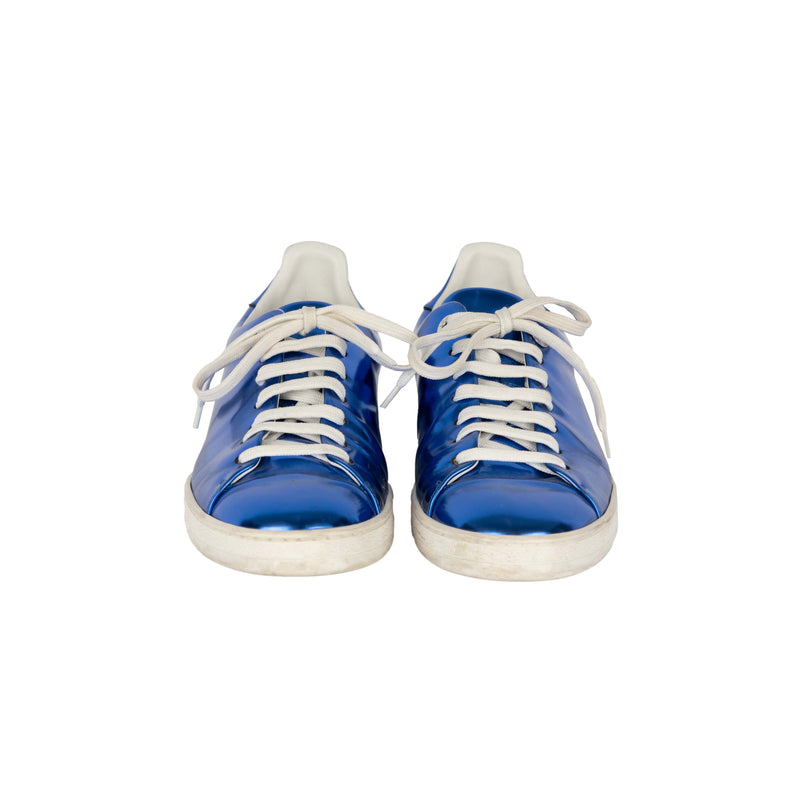 Secondhand Louis Vuitton Metallic Blue Sneakers