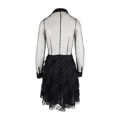 Secondhand Red Valentino Collared Ruffle Lace Dress