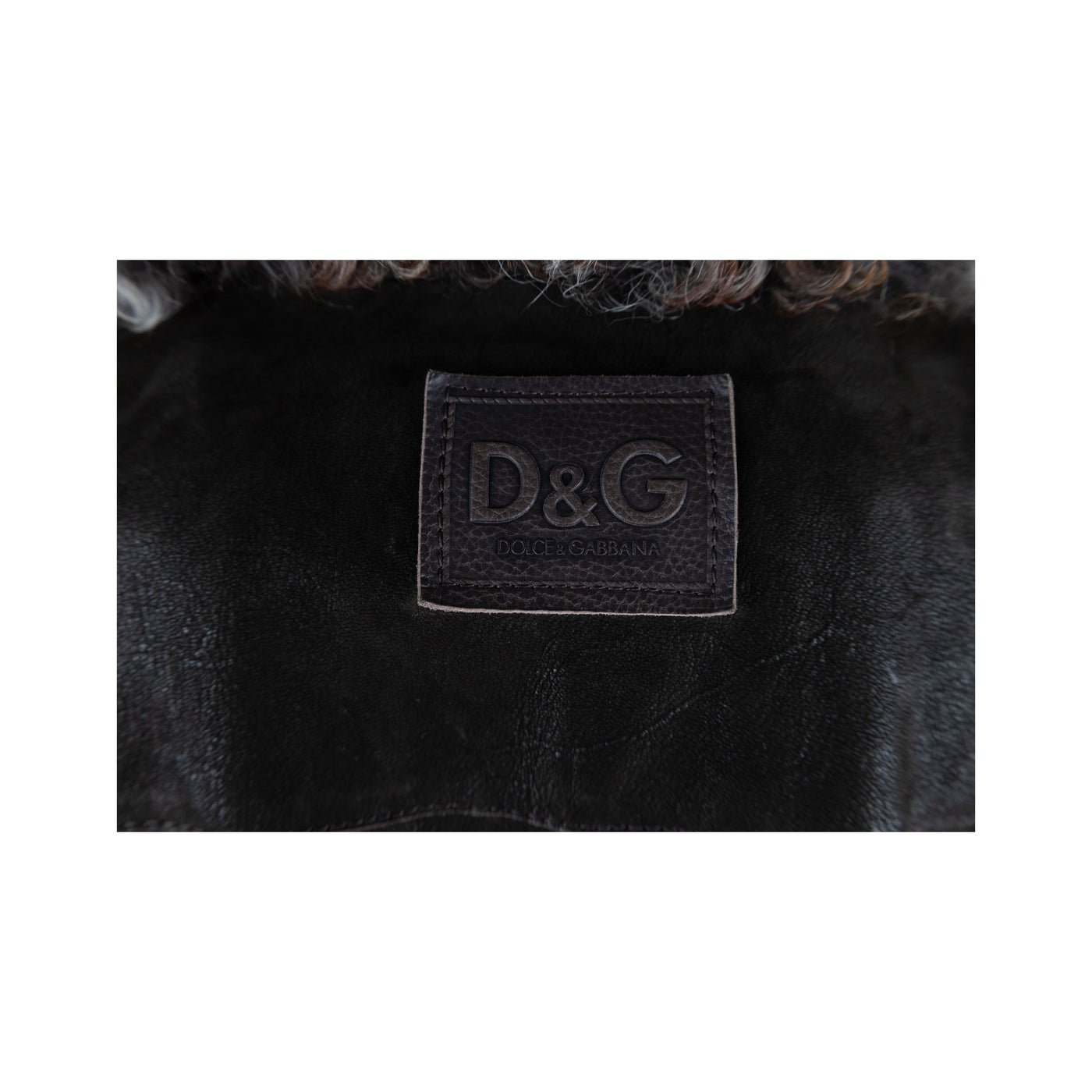 Secondhand Dolce & Gabbana Long Leather Jacket with Fur