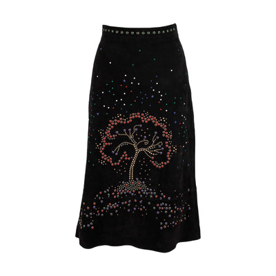Secondhand Valentino Studded Suede Midi Skirt