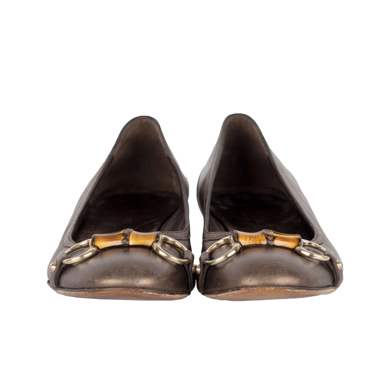 Secondhand Gucci Bamboo Ballet Flats