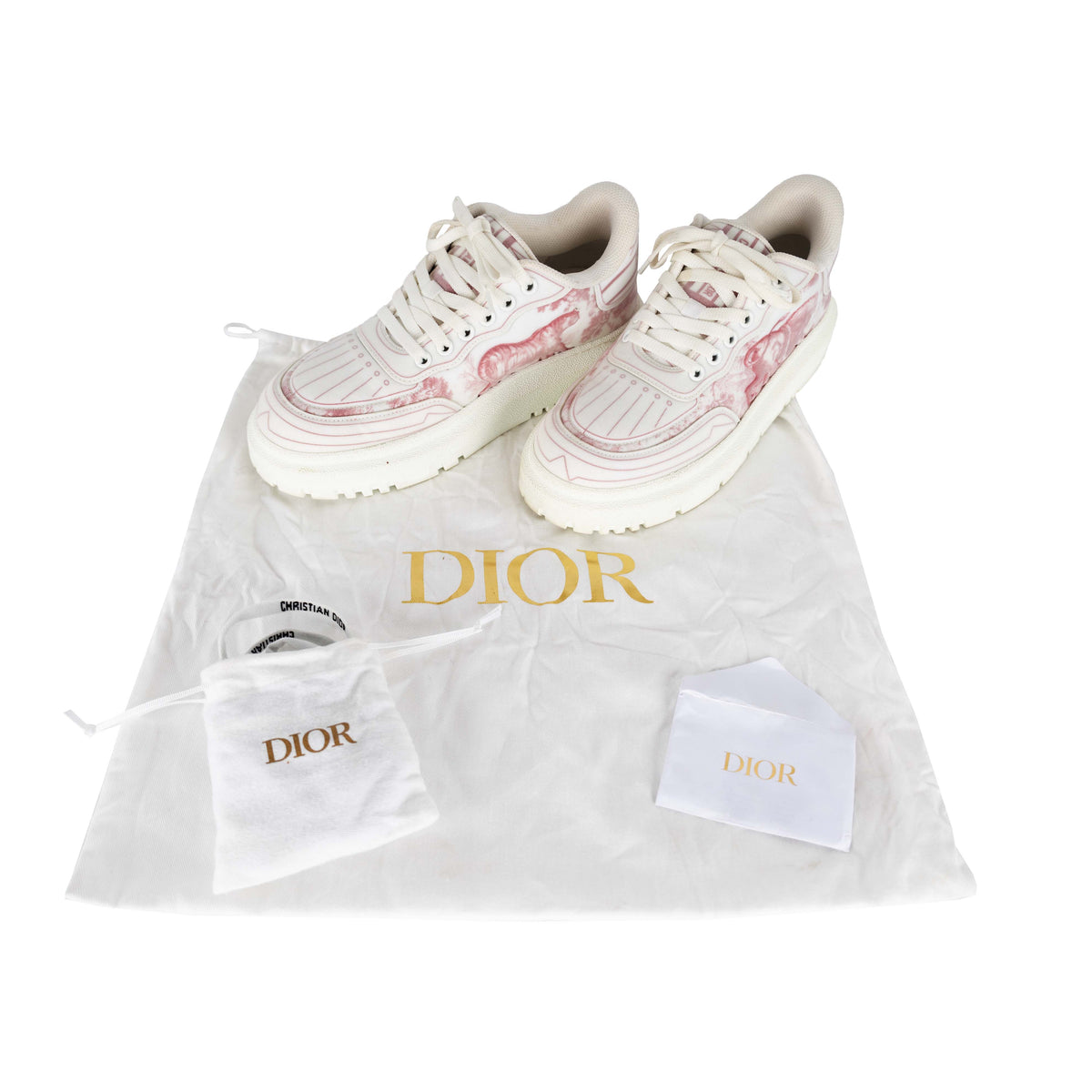 Secondhand Christian Dior Addict Pink Toile De Jouy Sneakers