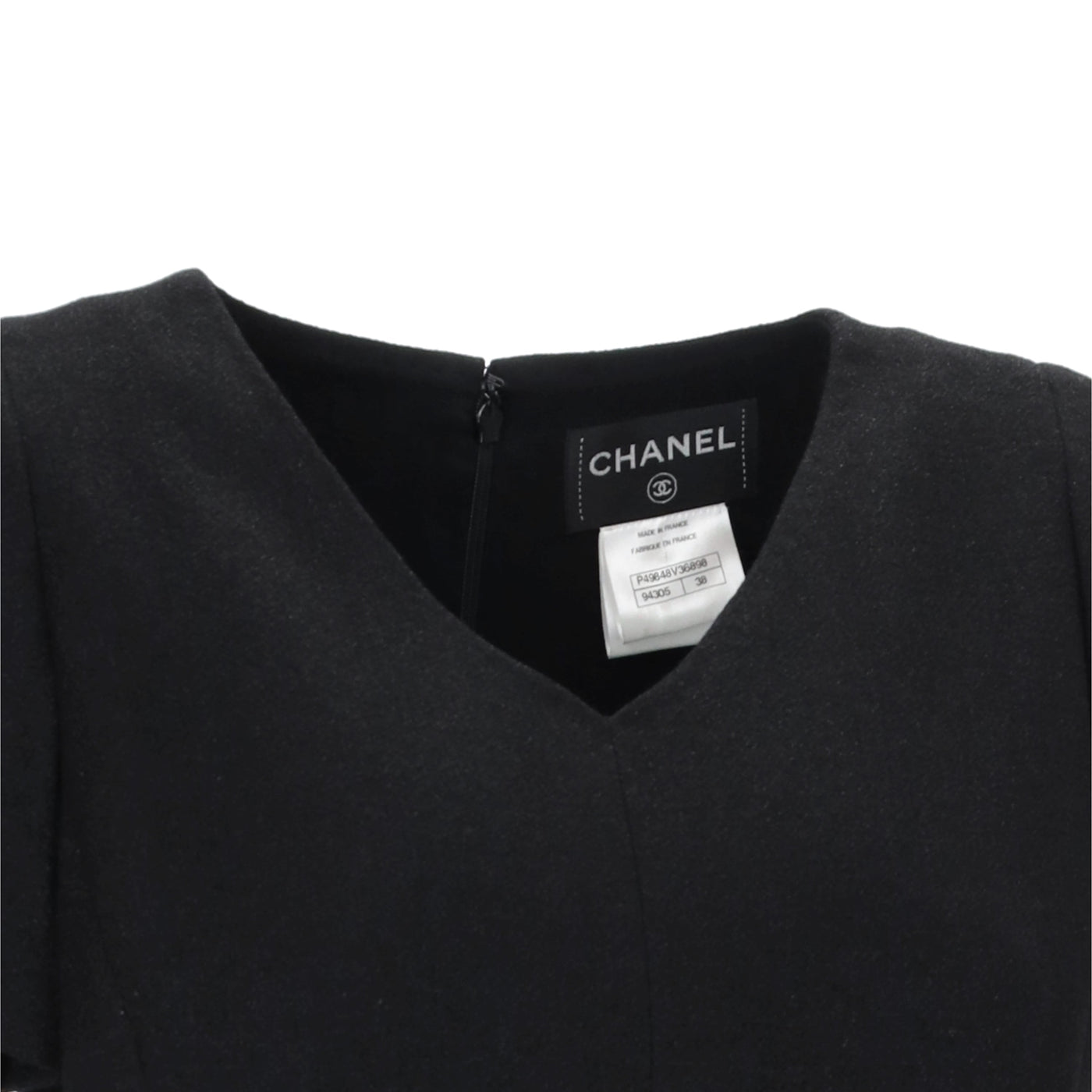Secondhand Chanel V-neck Black Shimmer Dress