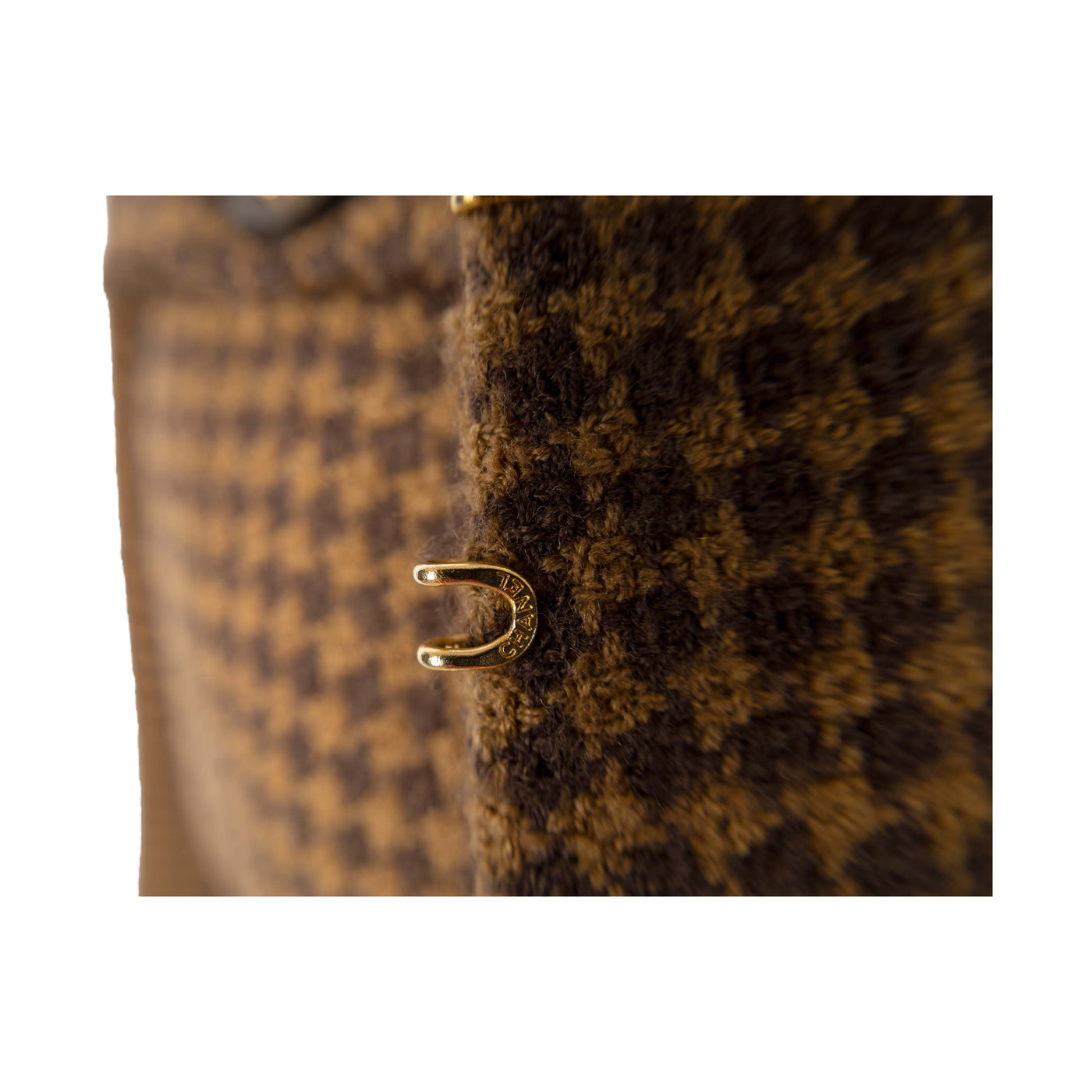 Secondhand Chanel Brown Tweed Belted Jacket