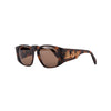 Chanel 0002 80 brown and gold square-frame sunglasses, collection SS1991 pre-owned