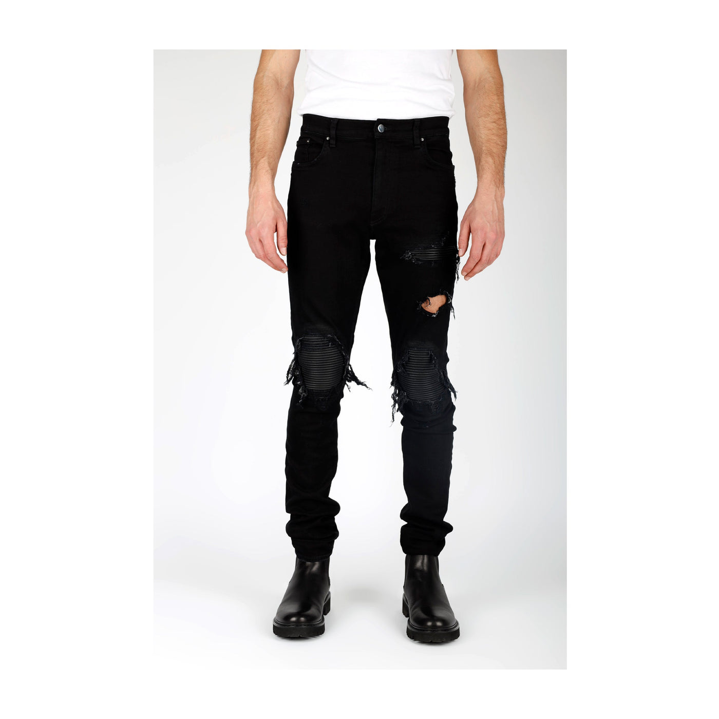 Amiri MX1 black destroyed jeans pre-owned