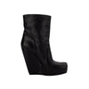 Rick Owens black leather ankle boots pre-owned