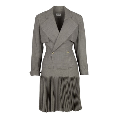 Secondhand Alaïa Micro Houndstooth Suit & Pleated Skirt