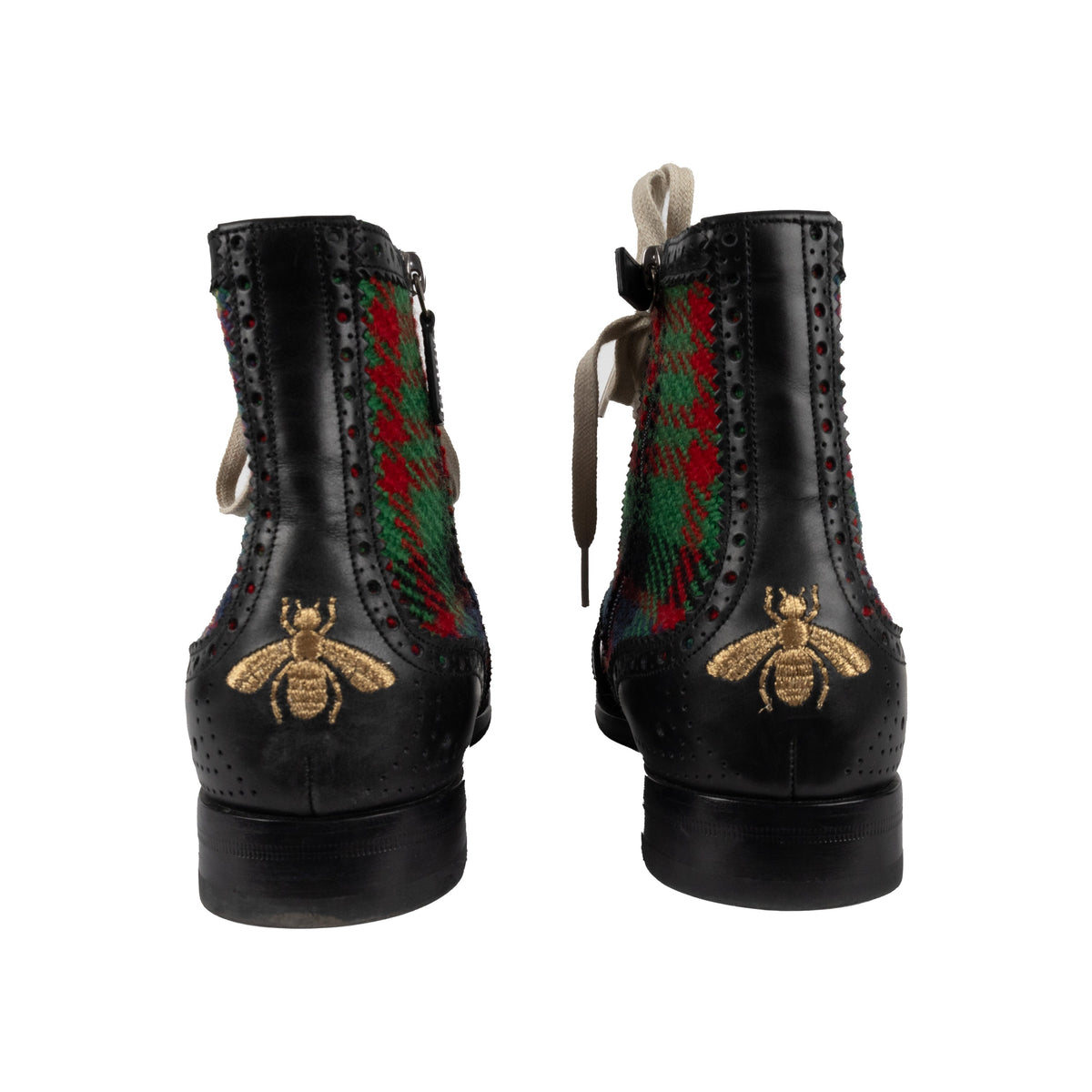 Secondhand Gucci Tartan Queercore Brogue Ankle Boots 