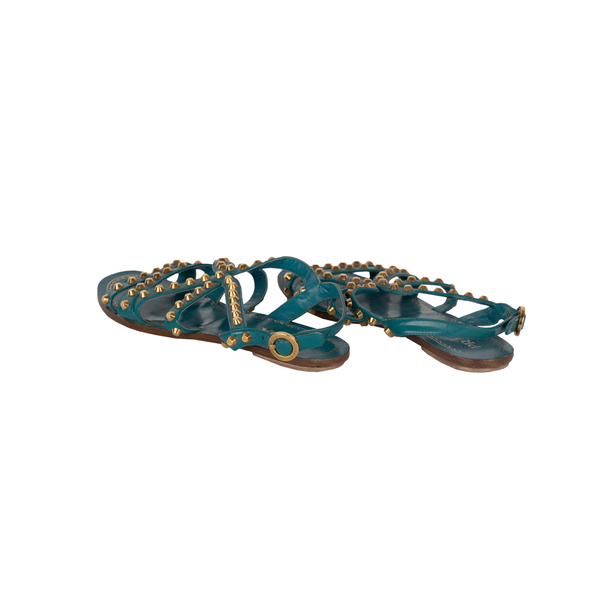 Secondhand Prada Studded Grecian Sandals 