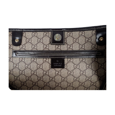 Secondhand Gucci Monogram Canvas Tattoo Heart Tote Bag