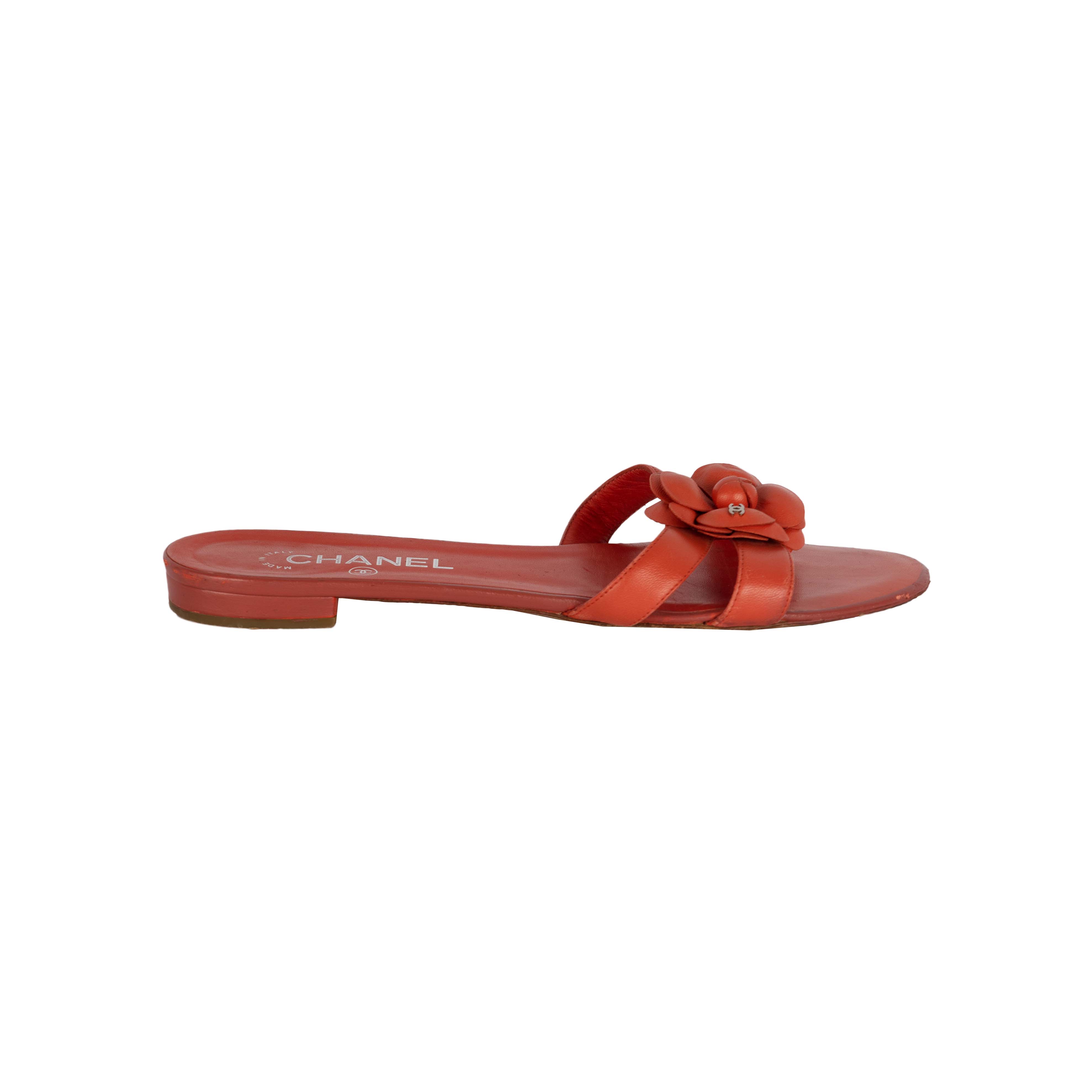 Chanel Double Strap Camellia Sandals - '10s