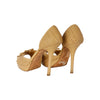 Secondhand Dior Beige Leather Peeptoe Heels with Bow