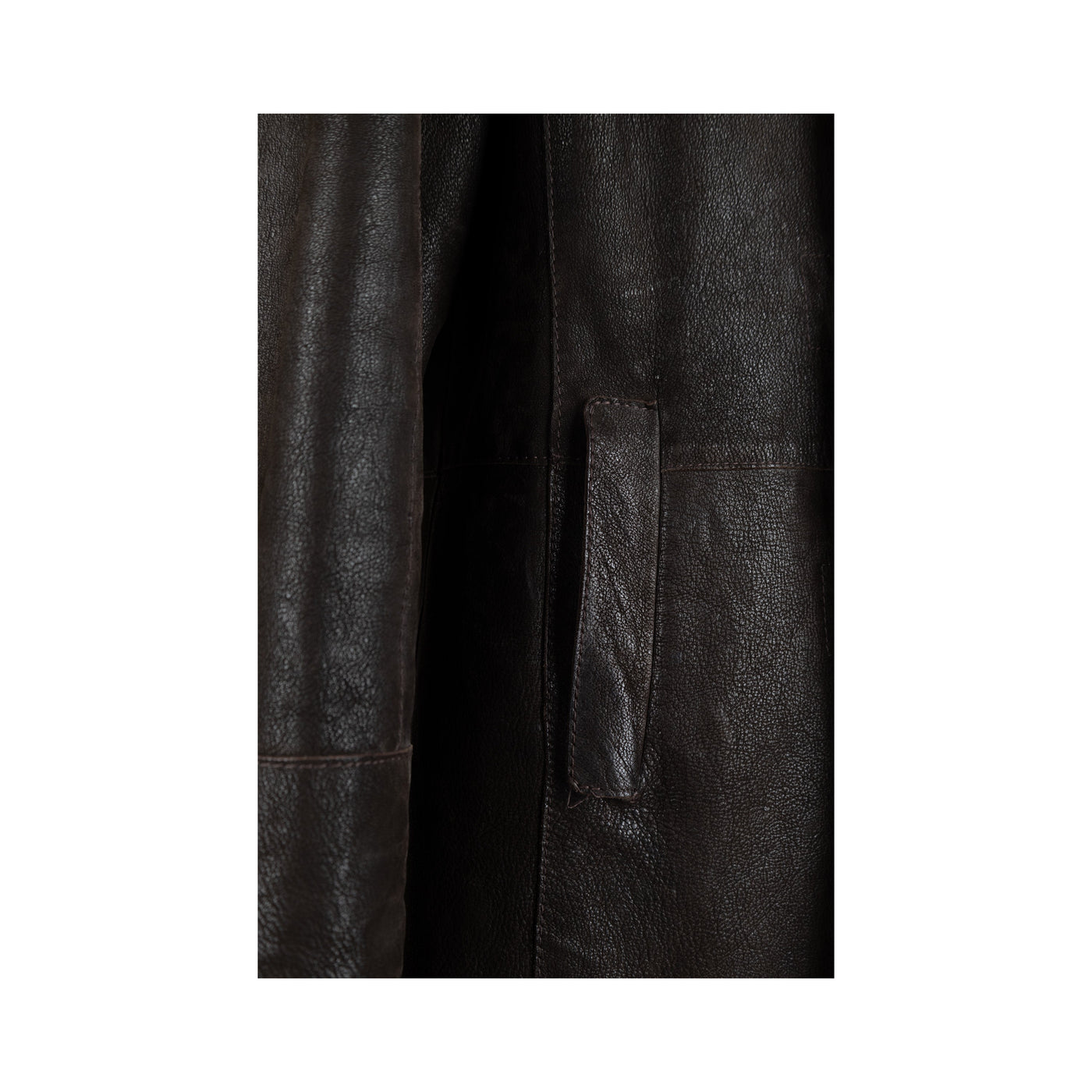 Secondhand Dolce & Gabbana Long Leather Jacket with Fur