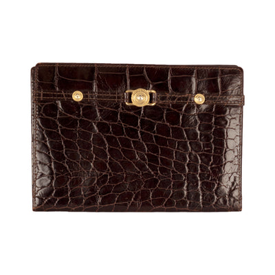 Secondhand Gianni Versace Vintage Crocodile Embossed Handbag