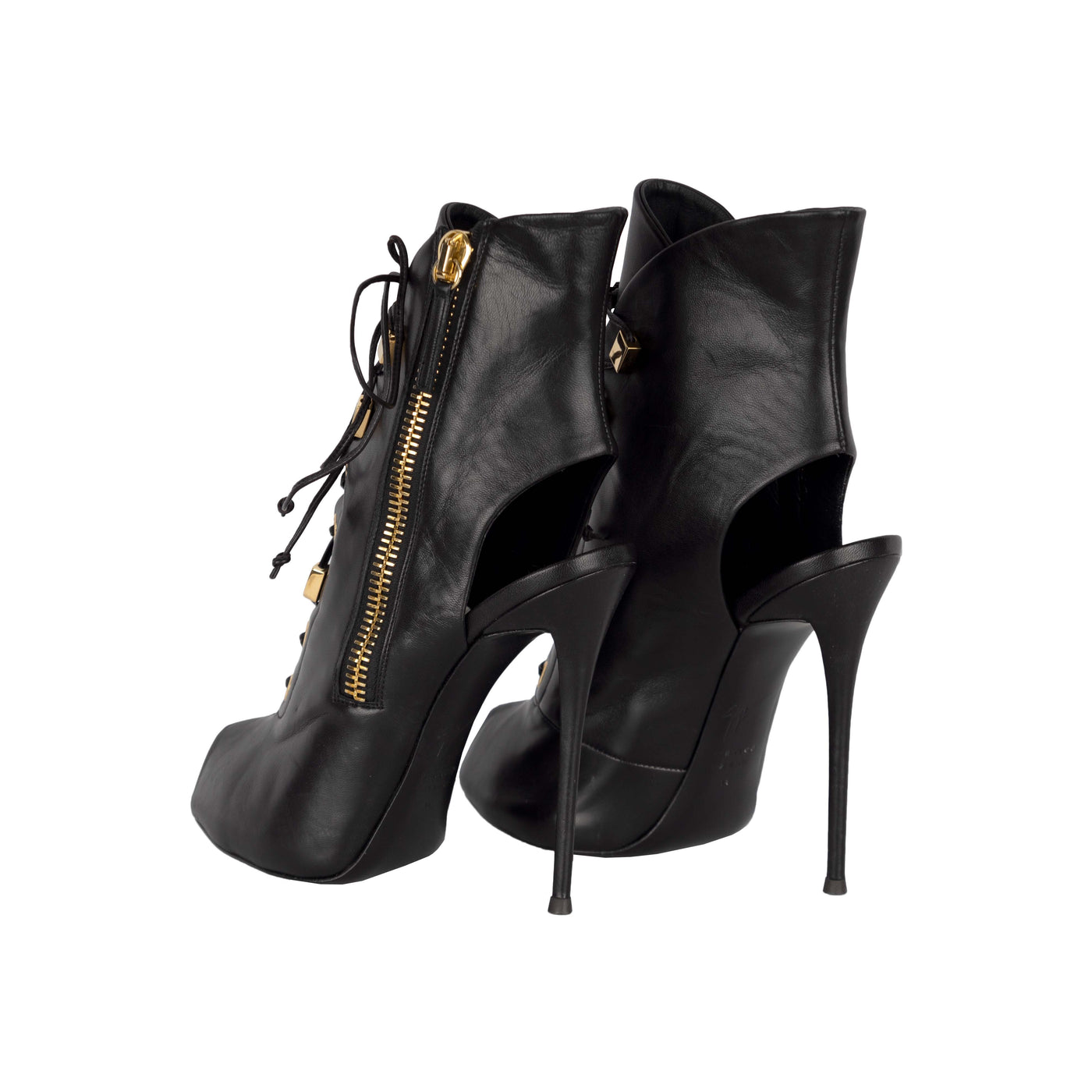 Secondhand Giuseppe Zanotti Laceup Peep-toe Ankle Boots