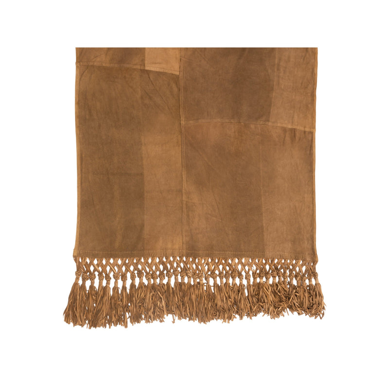 Collection Privée brown suede fringed scarf pre-owned