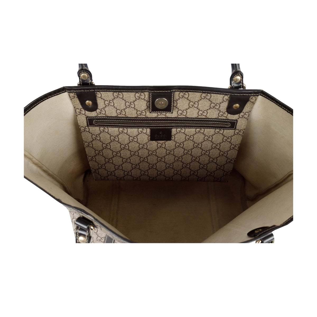 Secondhand Gucci Monogram Canvas Tattoo Heart Tote Bag