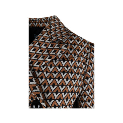 Secondhand Prada Geometric Print Double Breasted Jacket 