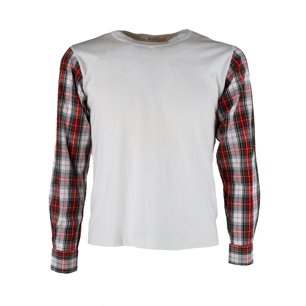 Secondhand Comme des Garçon T-shirt with Checkered Sleeve