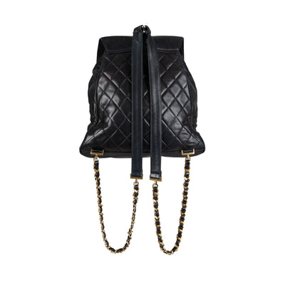 Secondhand Chanel Vintage Quilted Lambskin Drawstring Backpack