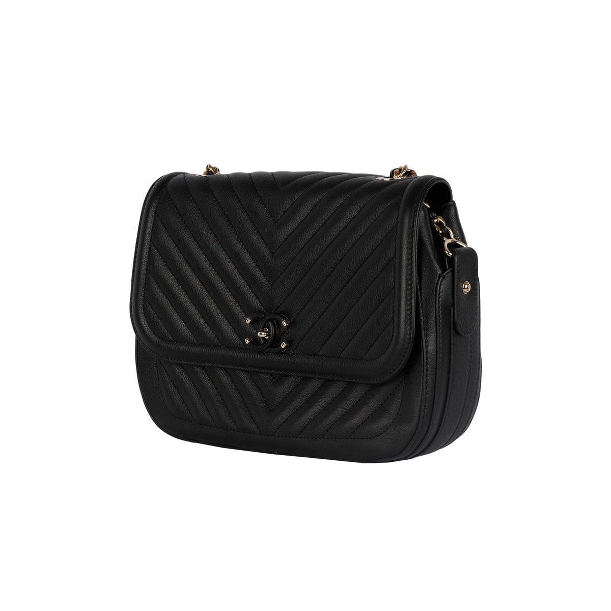 Secondhand Chanel Covered CC Chevron Shoulder Bag