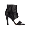 Maison Martin Margiela black leather cutout sandals bootie, zip fastening pre-owned
