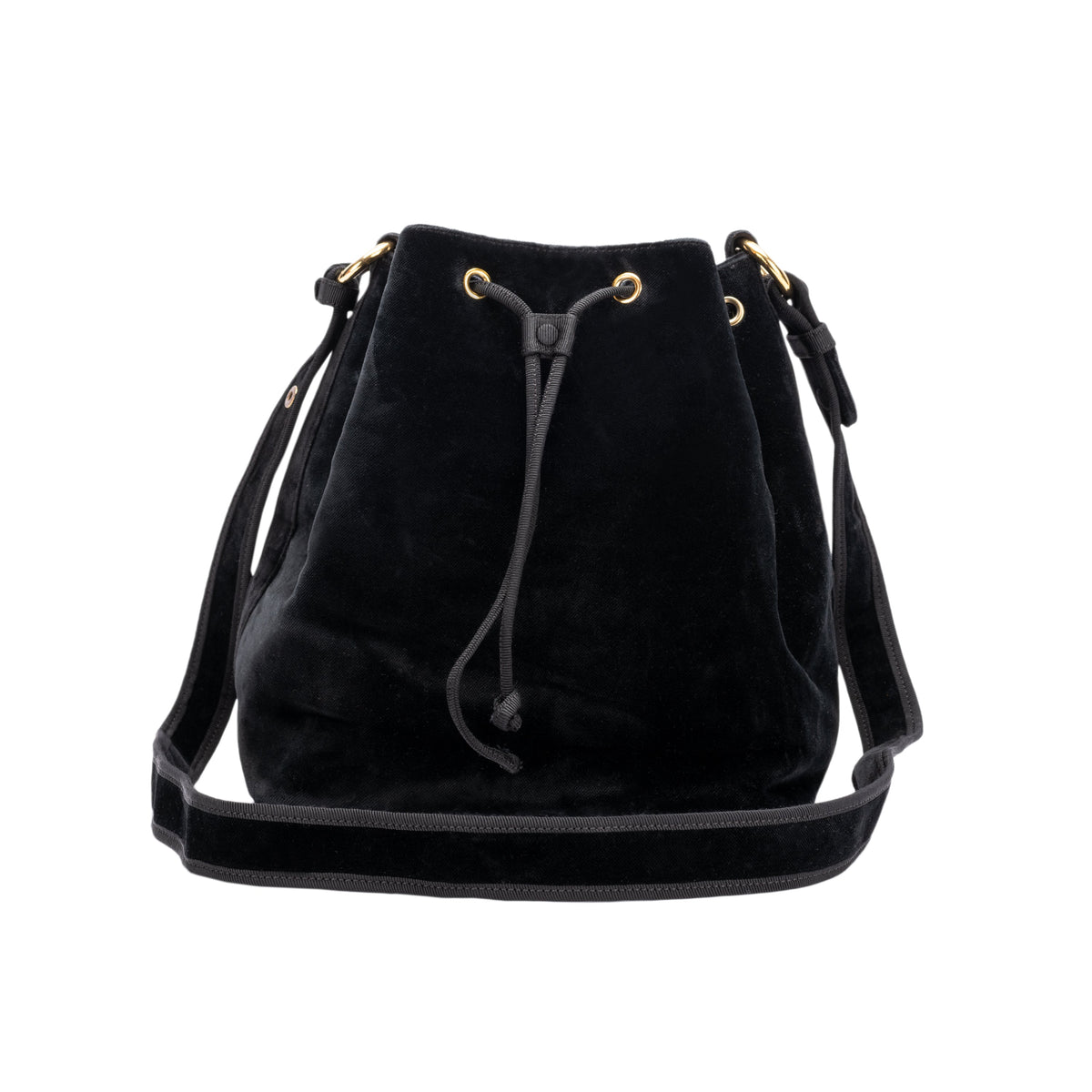 Jil Sander black hand-embroidered velvet backpack pre-owned