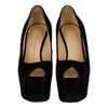 Secondhand Giuseppe Zanotti Black Suede Platform High Heel Shoes